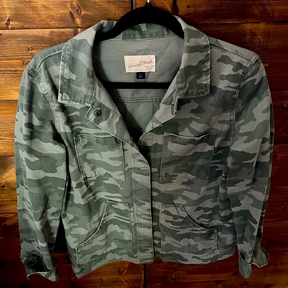 Camo denim jacket